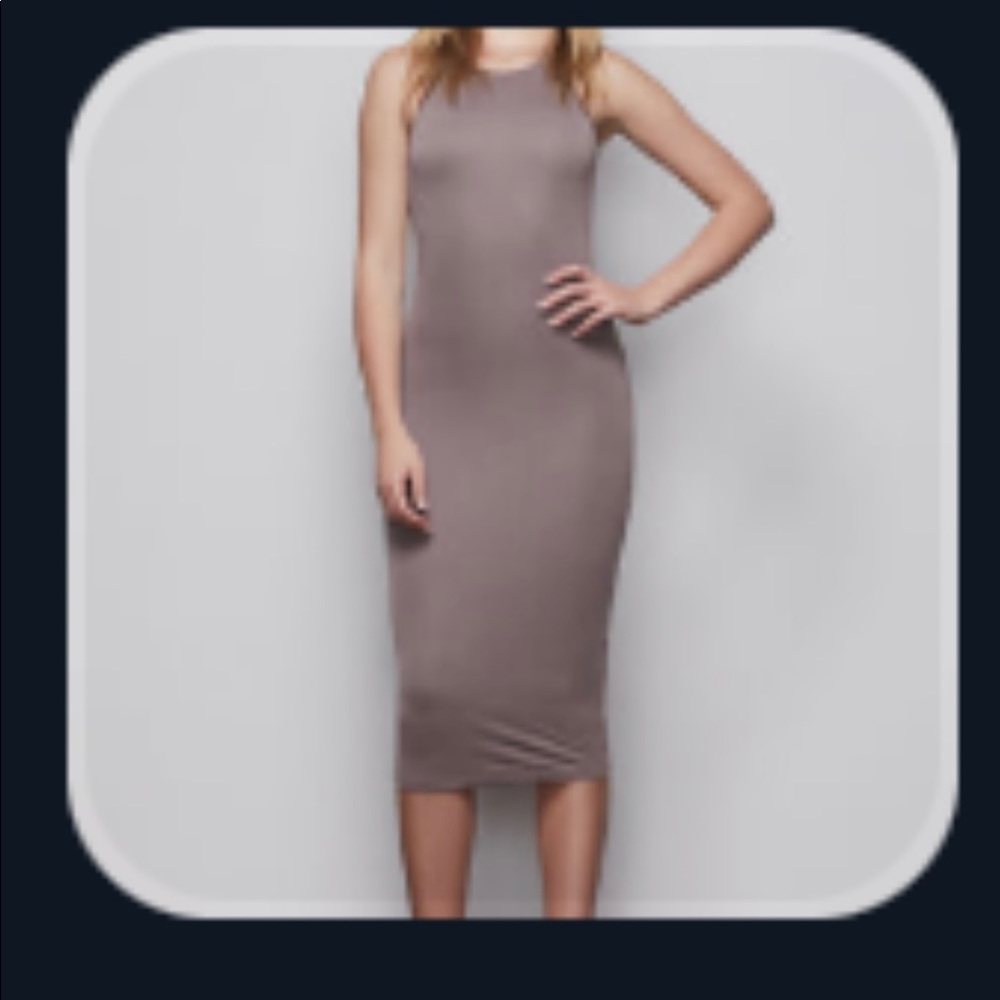 Good American Micro Rib MIDI Dress